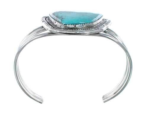Sterling Silver Turquoise Navajo Cuff Bracelet JX130328